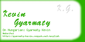 kevin gyarmaty business card